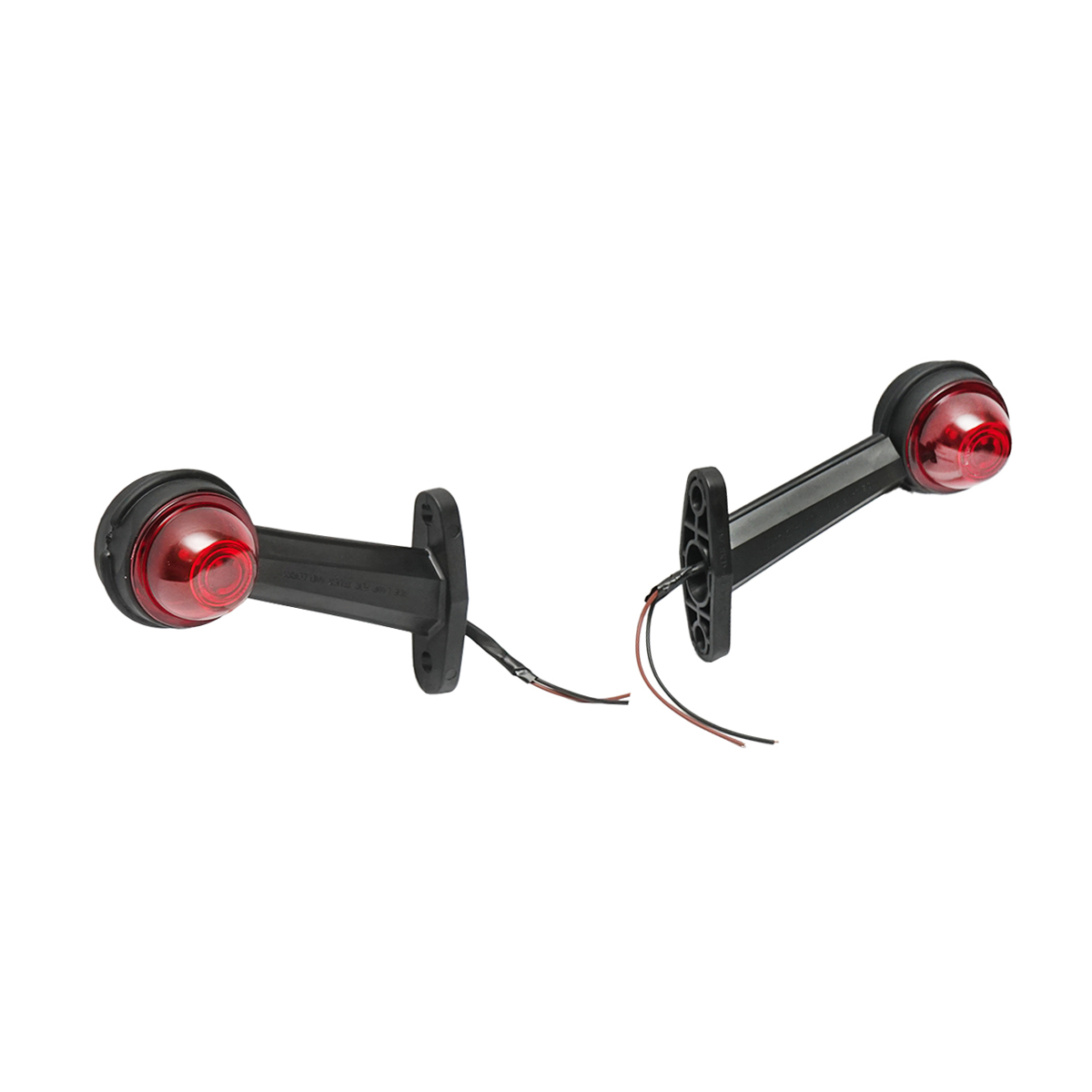 Lampi laterale de gabarit cu LED 24V, rosu-alb, PVC dur /set