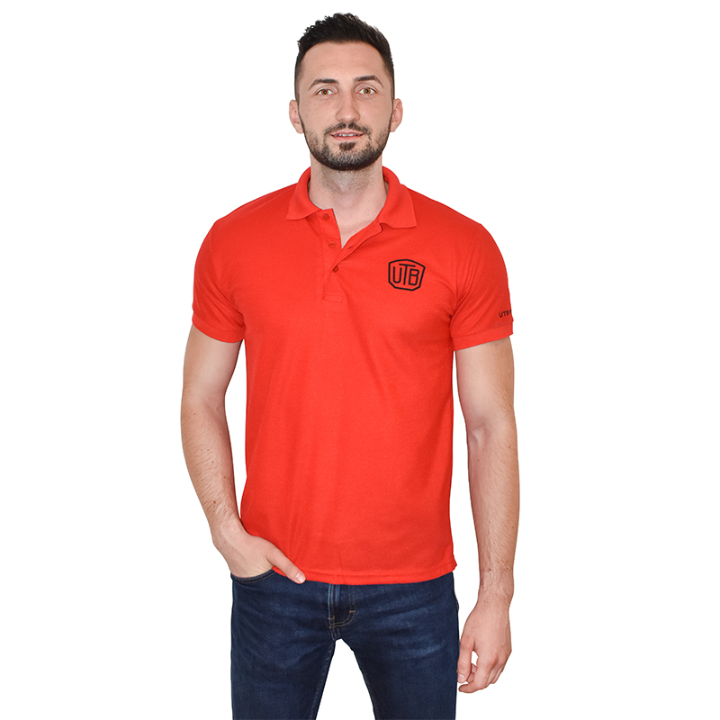 Tricou polo rosu UTB XL