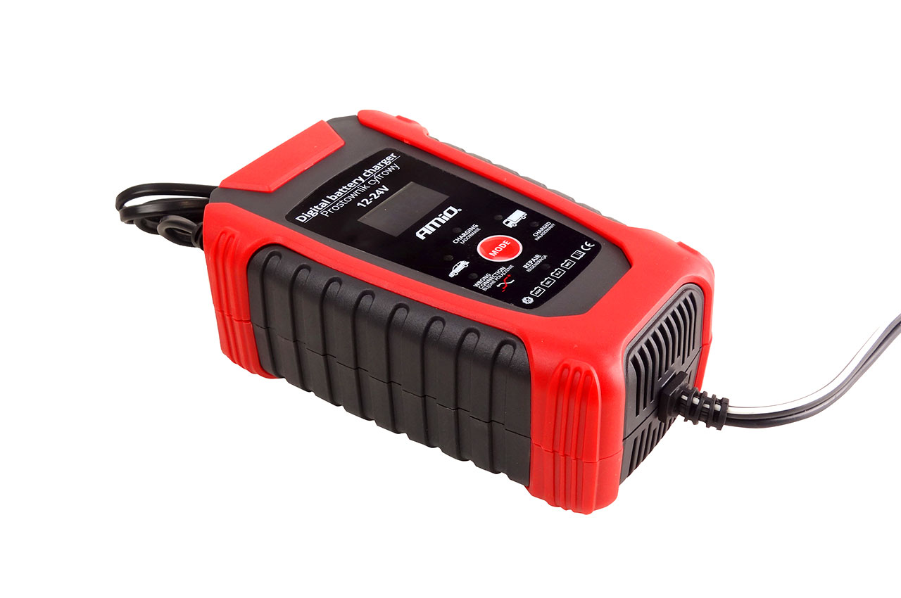 Incarcator digital pentru baterii auto, 6A/3A, 12V/4V, AmiO