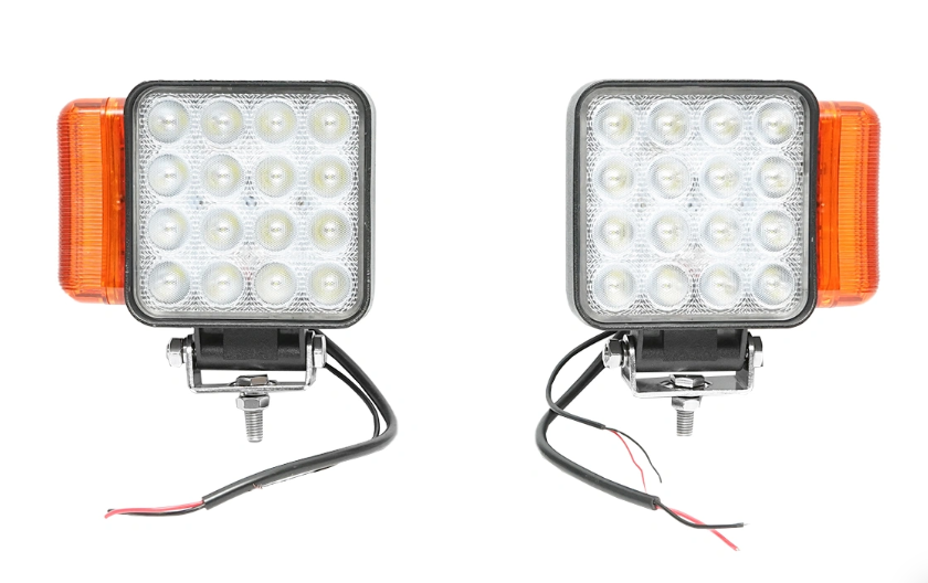 Set lampi LED, tip far cu semnalizare dreapta si stanga, 16 LED-uri, 12-24V, 139x128x57 mm, Breckner Germany