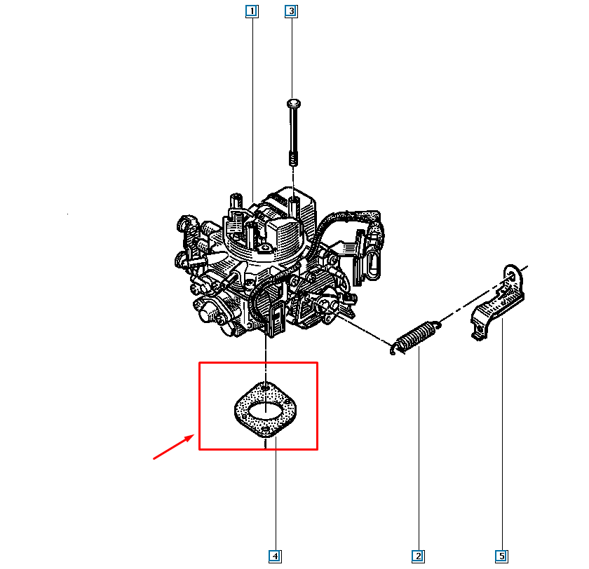 Garnitura carburator, Renault Clio I, C572, Original 7700748603