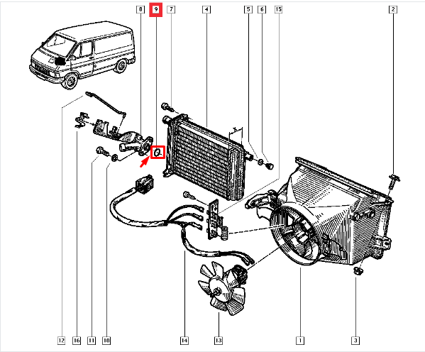 Garnitura aer conditionat si incalzire, Renault Trafic 1989, T110, Original 7703065092
