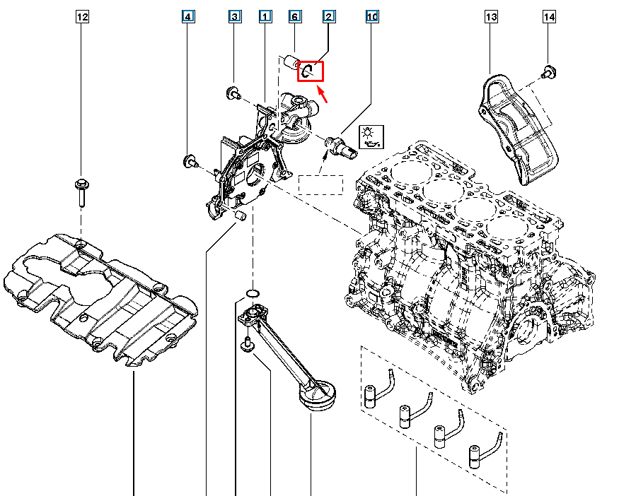 Garnitura pompa de ulei, Renault Clio IV, BHML, Original 7703065126