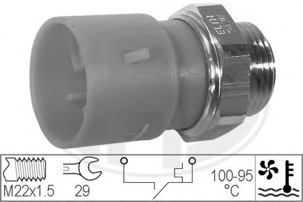 Comutator temperatura, ventilator radiator Opel Calibra A (85_), Vectra A (86_), 2.0i 16V, ERA, 1341023