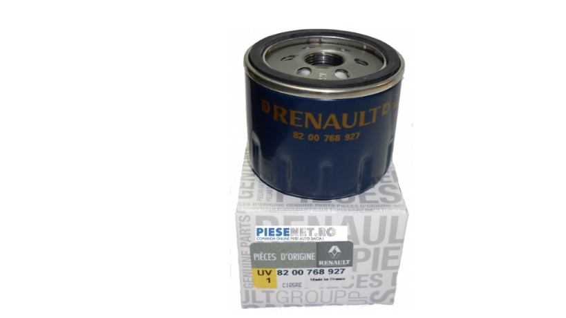 Filtru ulei Dacia Logan 1 (LS), Sandero 1 (SD), Logan 2 (L8), Sandero 2; Fiat 500x (334); Jeep Renegade (BU); Nissan Primastar (X83), Juke (F15); Opel Vivaro A (X83); Renault Megane 1 (BA), Trafic 2 (FL); 1.5 dCi, 1.9 dTi, Original, 8200768927