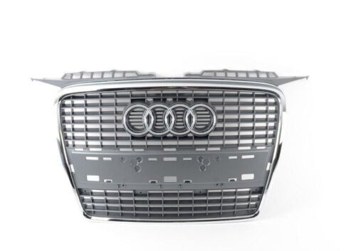 Grila radiator Audi A3 (8P) 05.2003-03.2013, cu ornament cromat, Original, 8P4853651A1QP