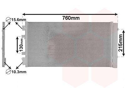 Condensator climatizare, Radiator clima, Renault Modus (F), Megane 3 (BZ, DZ, KZ), Scenic 3 (JZ0/ 1), Megane CC (EZ), 1.5 dCi, 1.6 benzina, Van Wezel, 921000294R