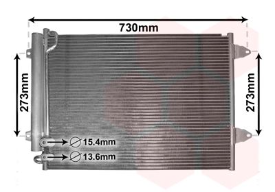 Condensator Climatizare, radiator clima VW Passat B6 (3C), Passat CC (357), Passat B7 (365), 2.0 TDI, Van Wezel, 3C0820411C
