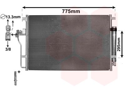 Condensator Climatizare, radiator clima Mercedes Sprinter 3T (W906), 3T (W906), 4T (907, 910); VW Crafter 30-35 (2E), 2.0 TDI, Van Wezel, 9065000054