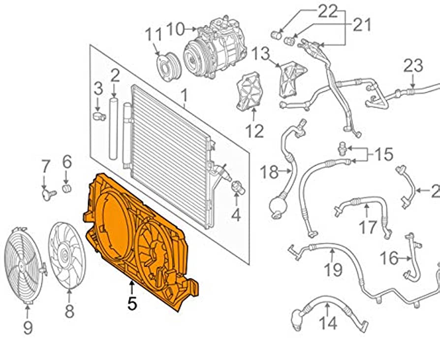 Carcasa ventilator Mercedes Sprinter 3T 906, 2010-2018, Original, 9065051455