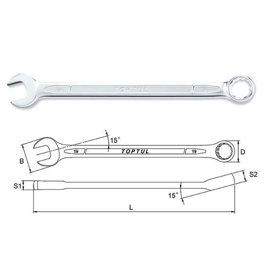 Cheie combinata lunga, 13 mm