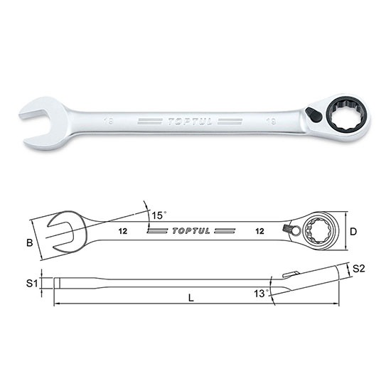 Cheie combinata cu clicket 8mm