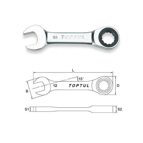 Cheie combinata cu clichet 17 mm