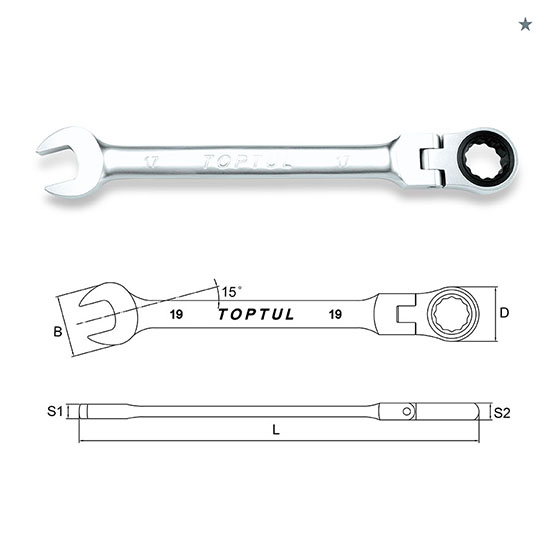 Cheie combinata flexibila 9mm