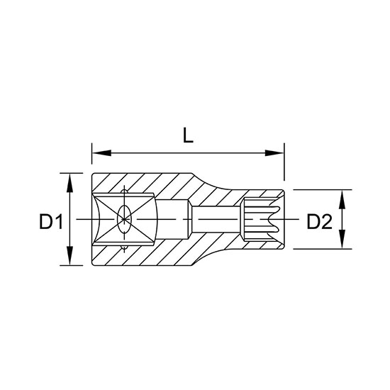 Tubulara torx Tip E18 3/8