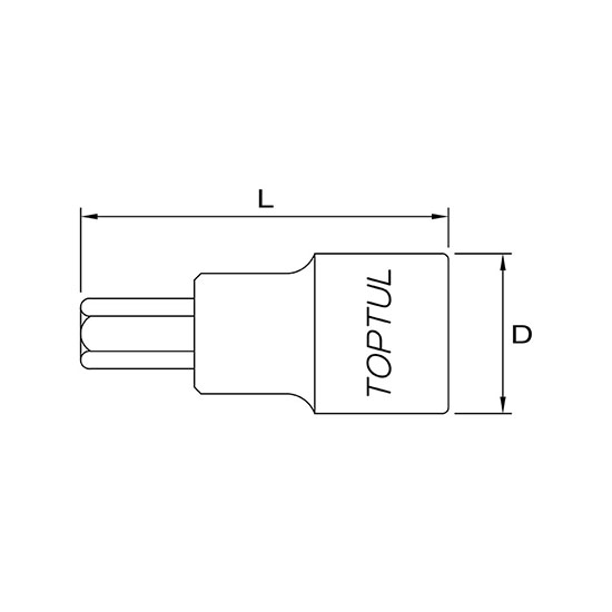 Capat cheie tubulara cu bit hexagonal, 4mm