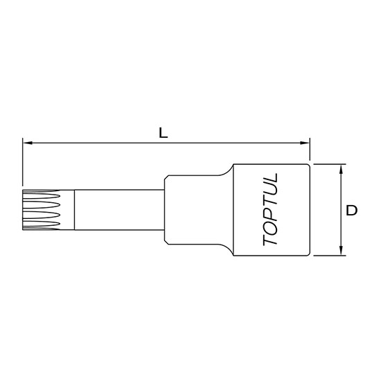 Capat cheie tubulara cu bit 14 colturi, M14