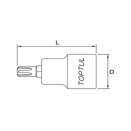 Capat cheie tubulara cu bit torx patrat 1/2, M13