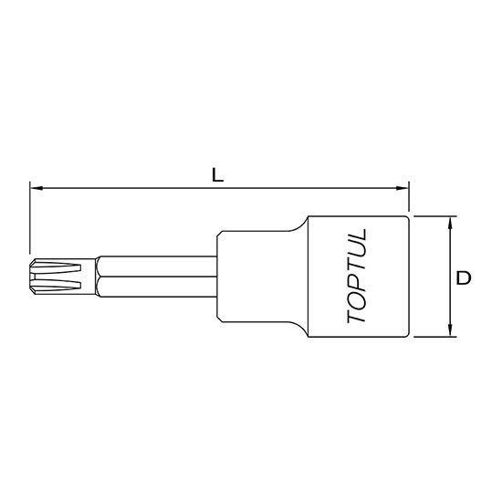 Capat cheie tubulara cu bit torx patrat, M9