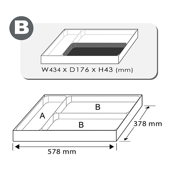 Set inelare semiluna, 10x12, 11x13, 14x17, 16x18, 19x22, 5 buc