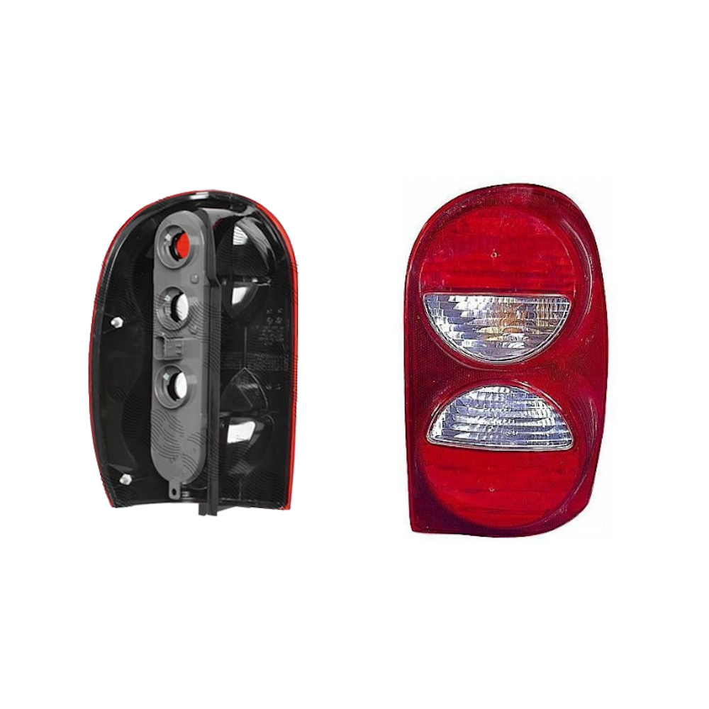 Stop spate lampa Jeep Liberty (Kj), 2005-01.2008 omologare SAE, tip USA, partea dreapta, fara suport becuri, indicator alb, doar cu 3 gauri pt mufe, 55157060AC; 55157060AE; CH2801158