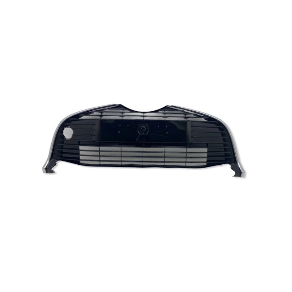 Grila bara Toyota Yaris, 07.2014-05.2017, Fata, partea centrala, cu ornament cromat;Aftermarket