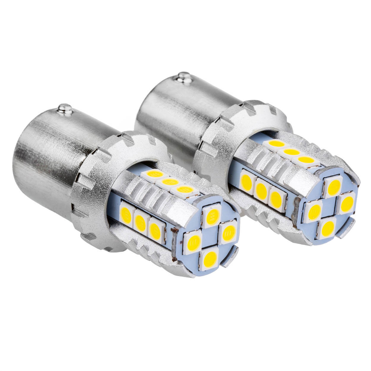 Bec semnalizare AMIO LED Canbus, BA15S P21W R10W R5W Alb 12V/24V, 3030 16SMD 1156, set 2 buc