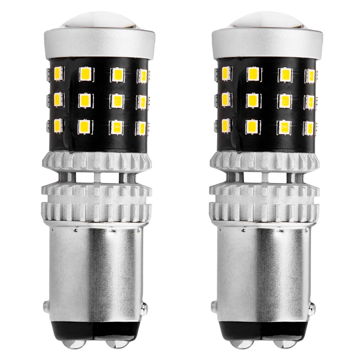 Set becuri stop frana LED Canbus 2016 AMIO , 1157 BAY15D P21/5W alb 12V/24V