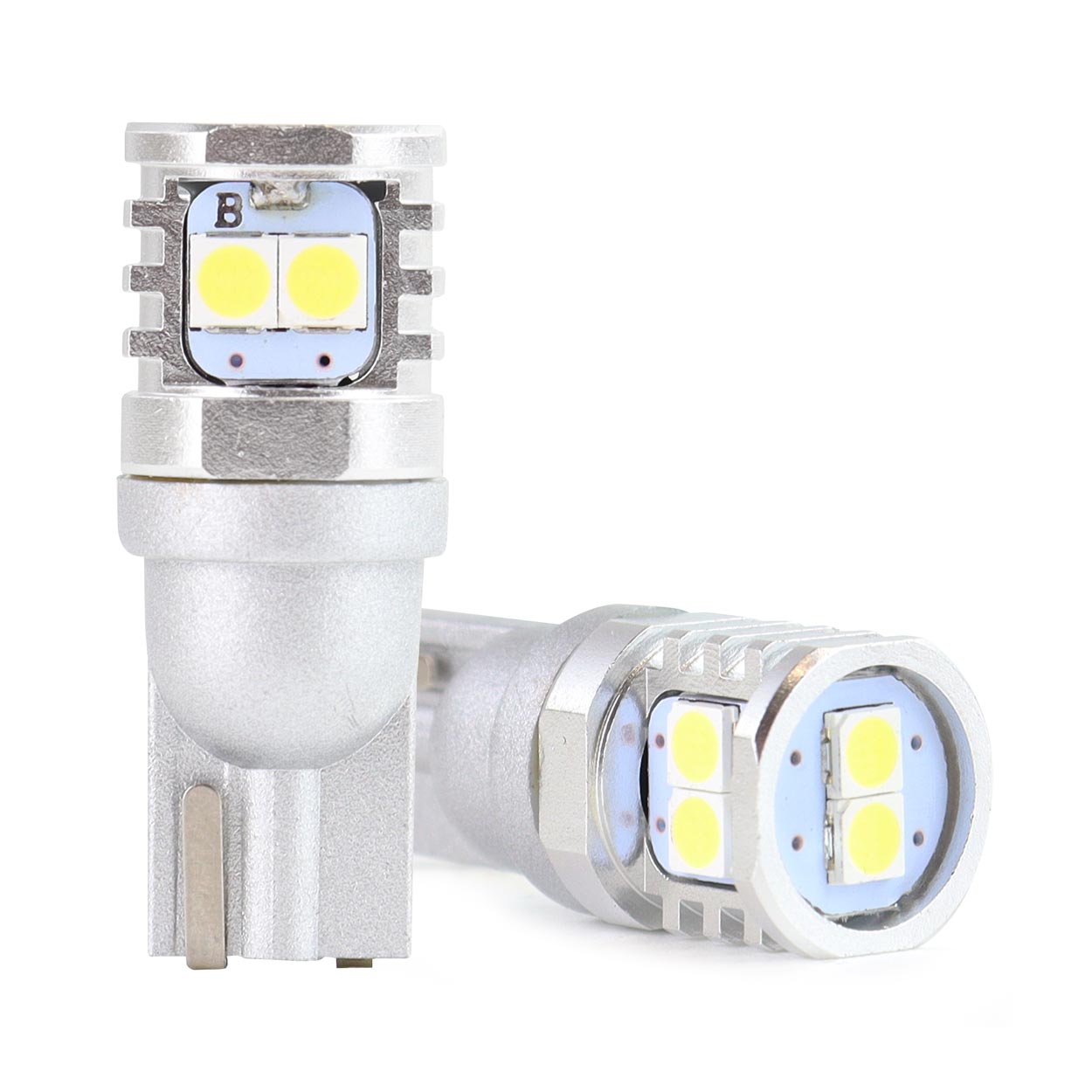 Bec de pozitie tip LED Canbus, T10 W2.1x9.5 W5W W10W 12V/24V , 3030 6SMD,, culoare alb , AMIO, set 2 buc