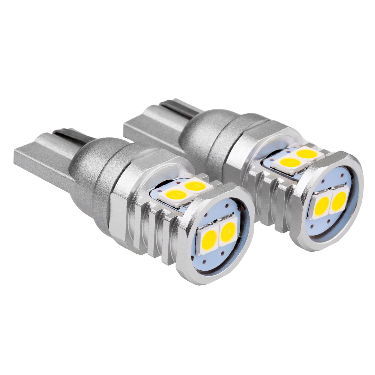 Bec de pozitie tip LED Canbus, T10 W2.1x9.5 W5W W10W 12V/24V , 3030 6SMD,, culoare alb , AMIO, set 2 buc