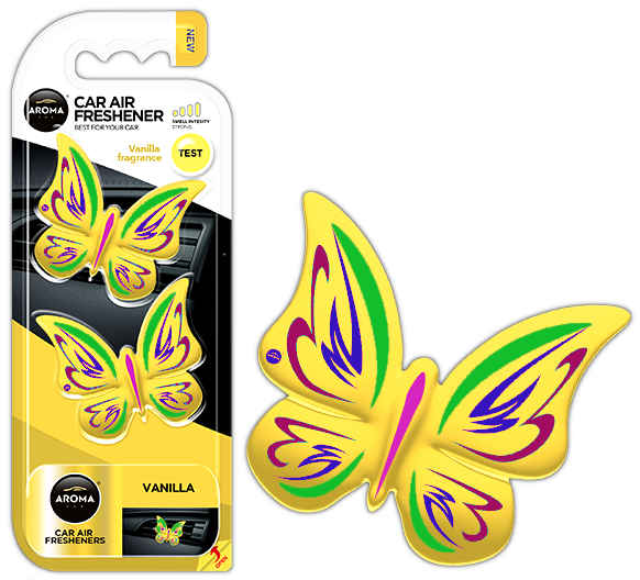 Odorizant auto pentru oglinda AROMA FANCY SHAPES BUTTERFLY Vanilla