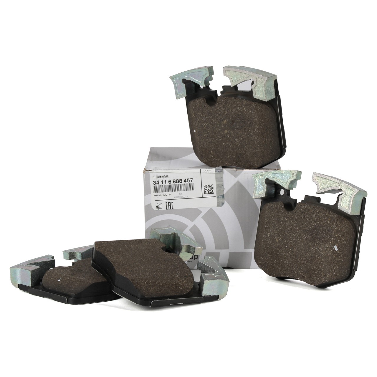 Set placute frana fata BMW Seria 2 (G42), Seria 3 (G20, G21), Seria 4 (G22, G23), Seria 5 (G30, G31), Seria 6 (G32), Seria 7 (G11, G12), X3 (G01), X4 (G02), X5 (G05), X7 (G07), Z4 (G29), Original, 34116889570