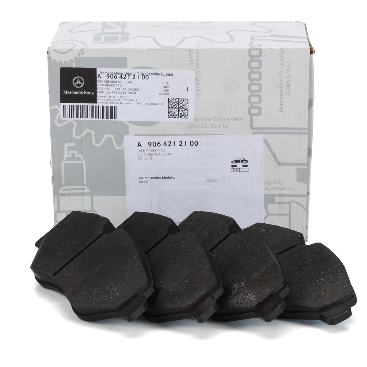 Set placute frana fata Mercedes Sprinter (907, 910 W906), Viano (W639), Vito (W447), Clasa V (W447), Crafter (2E), Original, A9064211600