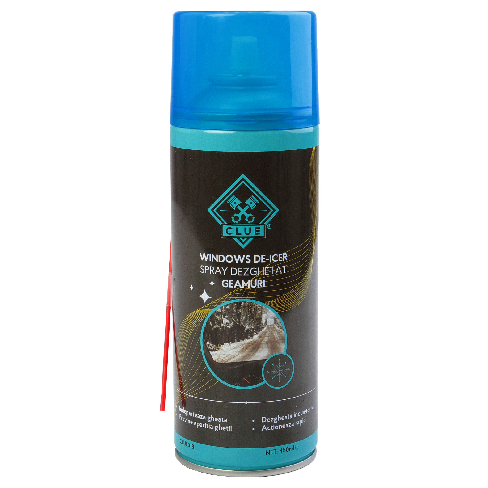 Spray dezghetat geamuri, 150ml, CLUE