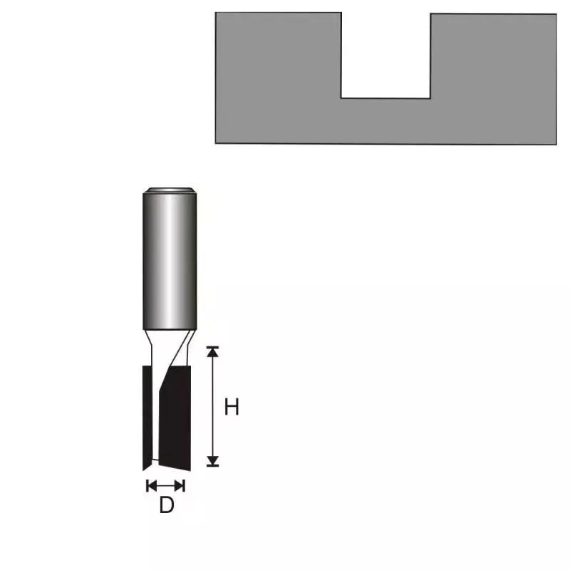 Freza dreapta 8 d 20 h 19 mm