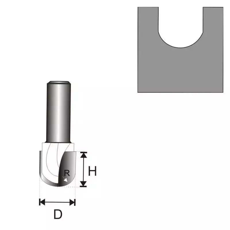 Freza 8 d 12,7 h 19,6 r 6,35 mm