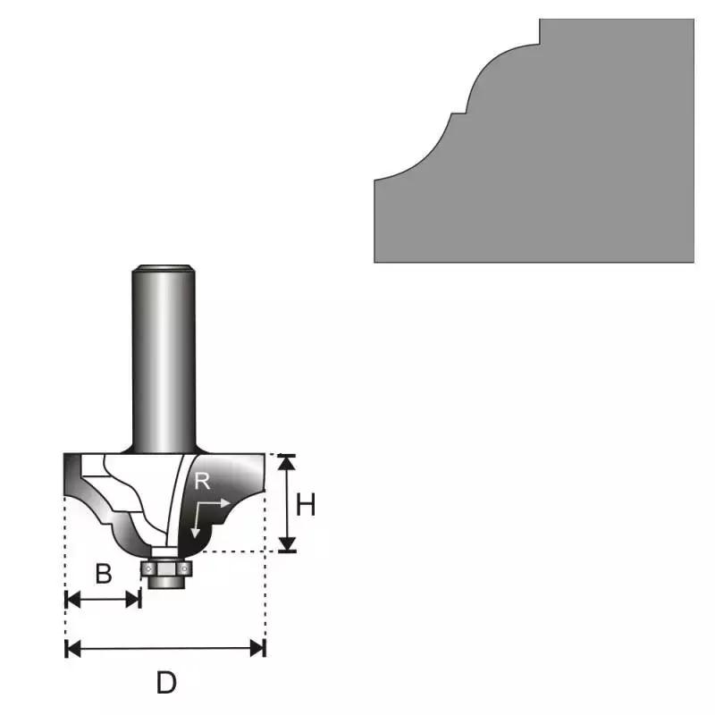 Freza 8 d 34,9 h 15 r 5,6 b 12,9 mm