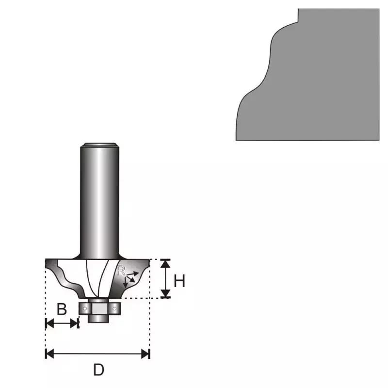 Freza 8 d 28,8 h 15,9 r 3,96 b 7,92mm