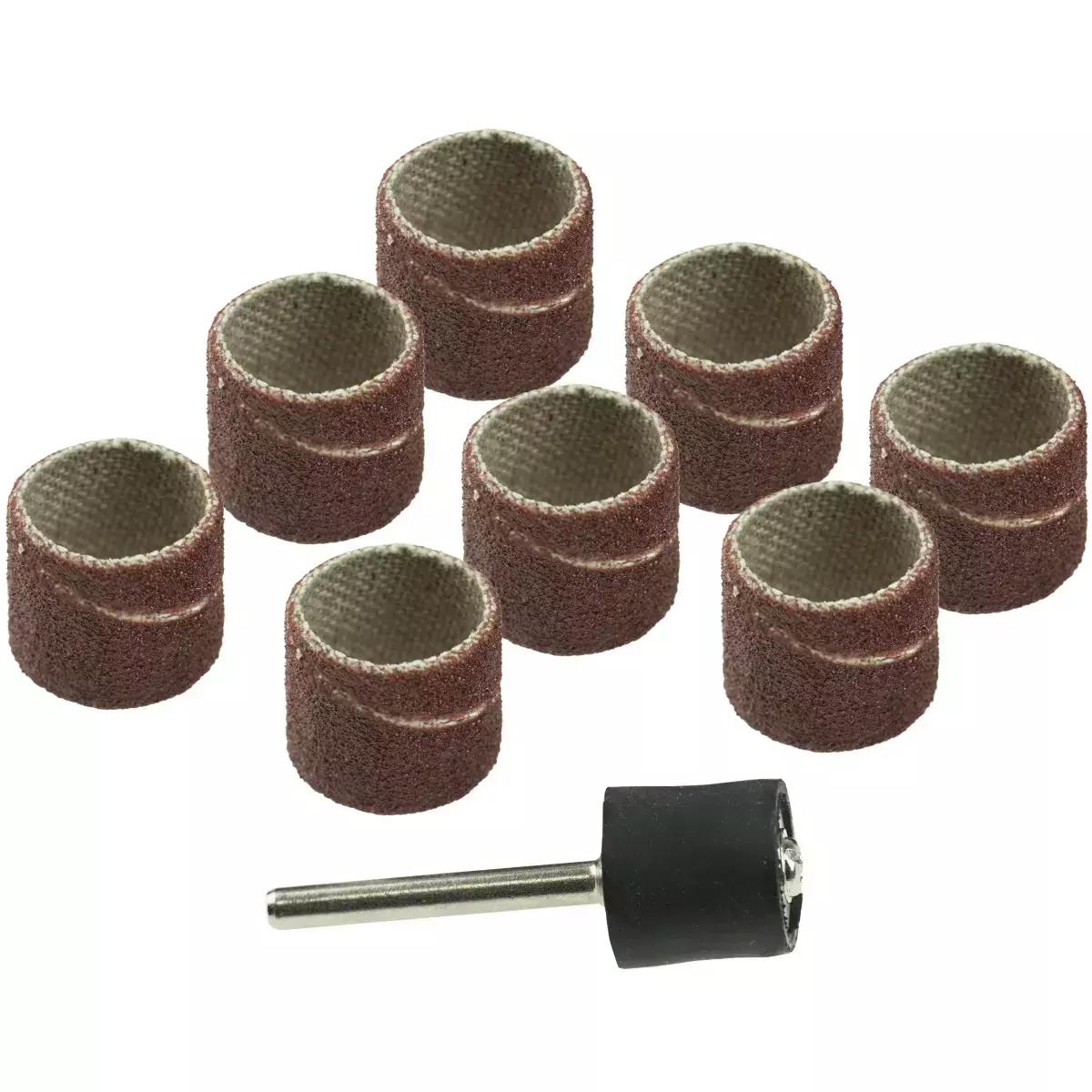 Banda abraziva 12,7 mm, k60, k120, set de 9 (8 + 1 bolt 3,2 mm)