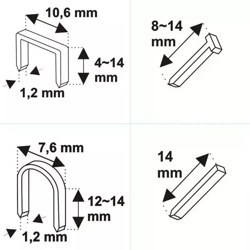 Capsator manual 4 in 1 6-14 mm 1,2mm cu forta reglabila