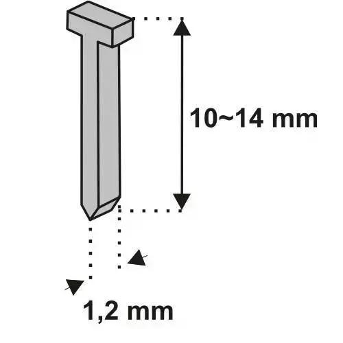 Cuie capsator 10mm 1000buc.