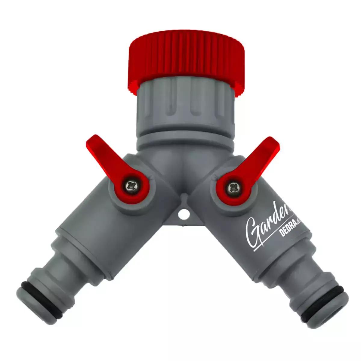 Conector dublu robinet 3/4" - 1", cartela garden dedra 80n002k