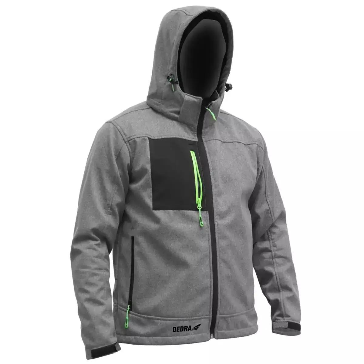 Jacheta softshell cu gluga, marime: l, 96% poliester+4%elastan Jacheta softshell cu gluga, marime: l, 96% poliester+4%elastan