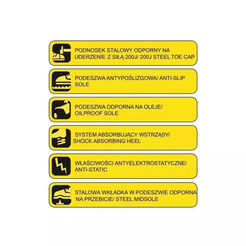 Pantofi de protectie p1a, din piele, marime: 45, cat.s1p src