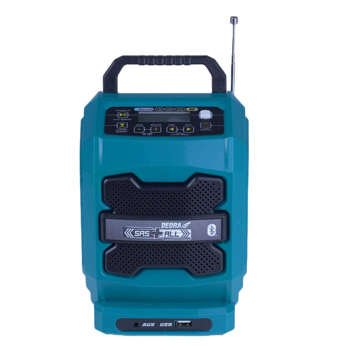 Radio bluetooth cu acumulator, priza usb 18v, dedra sas+all ded7005