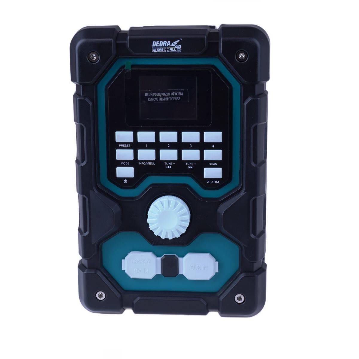 Radio usb dab + / fm 18vcu acumulator bluetooth usb, dedra sas+all ded7006bt