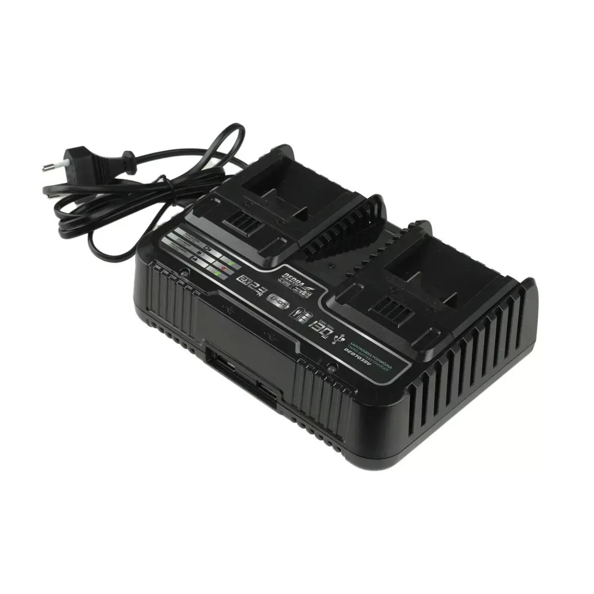 Incarcator cu doua sloturi 2x2,3a ded7038v, potrivit pentru ded7032, ded7034, ded7035, ded6936, ded6937