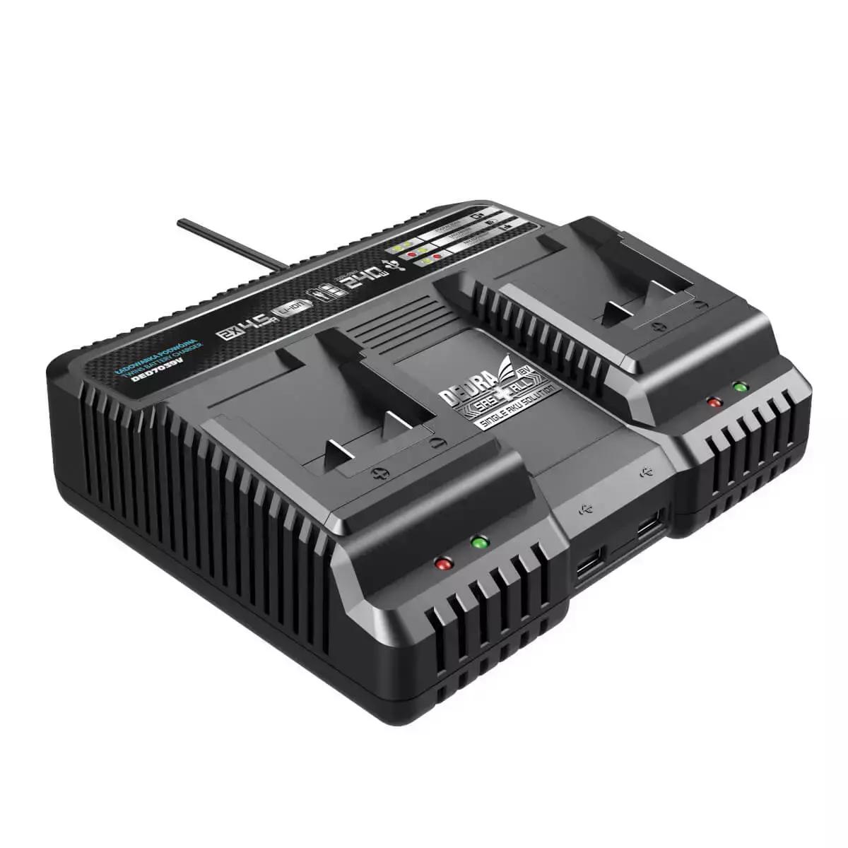 Incarcator dual 2x4,5a 18v ded7039v, potrivit pentru ded7032, ded7034, ded7035, ded6936, ded6937