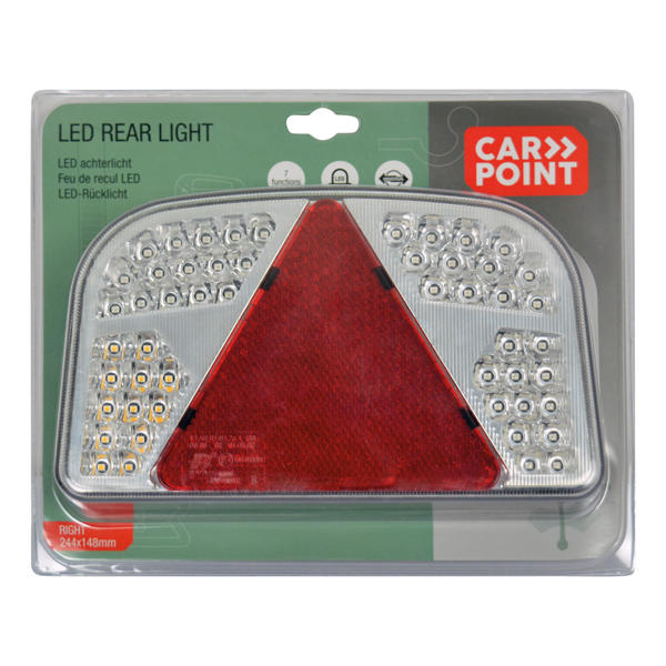 Lampa spate stop LED Carpoint 24x28x7 cm, 10-30V, 7 functii, Dreapta