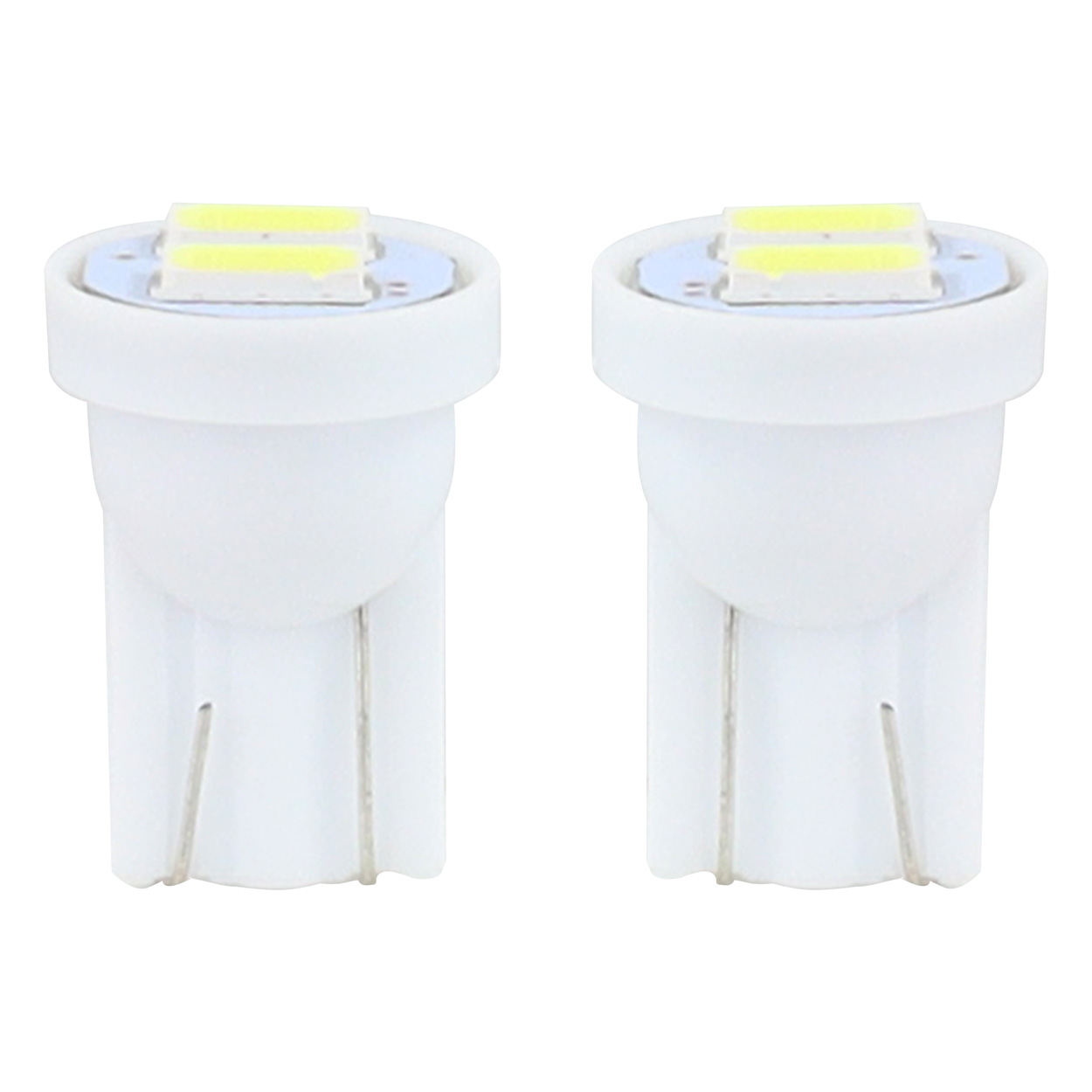 Bec de pozitie tip LED , T10 W2.1x9.5 W5W, 12V, 2 SMD 5730 , culoare alb , AMIO, set 2 buc